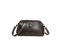 KEKUBUWE Bolso retro hecho a mano de cuero PU, Bolso bandolera pequeño con apertura única, Bolso médico vintage para mujer (Coffee,One Size)