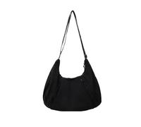 KEKUBUWE Bolso Totes Croissant, Bolso grande impermeable de nailon para mujer, Bolso cruzado con forma de media luna, Correa ajustable (Black,One Size)