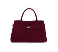 KEKUBUWE Bolsos Tote de Gamuza para Mujer, Bolsos de Piel Sintética, Bolso Tote Grande Marrón con Asa Superior (Red,One Size)