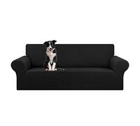 KEKUOU Funda elástica de gran tamaño para sofá, 1 pieza (94-110 pulgadas), protector de muebles de 4 asientos con parte inferior elástica para niños o mascotas, tela jacquard con patrón a cuadros (XL,