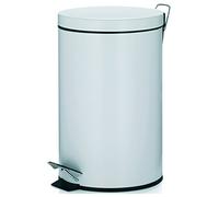 Kela 10929 - Cubo de Basura con Pedal (12 L, Acero Inoxidable, Color Blanco Mate, Talla única)