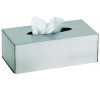 kela 18948 - Caja para pañuelos con Posibilidad de Fijar a la Pared, Color Plateado