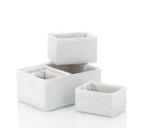 kela 21781 Set de 5 cestas, Tamaños Distintos, Plástico PP, Rimossa, Blanco