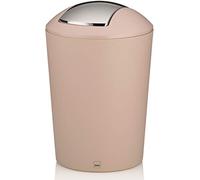 kela 22769 Cubo de Tapa abatible Marta 5 litros, Plastic, Crema, One Size