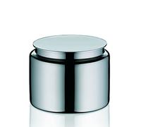 kela 22843 - Bote para algodones Faber de Acero Inoxidable en Plata, Acero Inoxidable, 11,5 x 11,5 x 9 cm