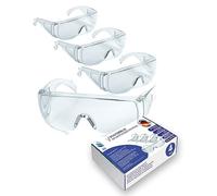 kela 4x Gafas de seguridad P1S1 I Made in Germany | Gafas de trabajo con Lentes de seguridad antivaho y protección UV |ligeras y transparentes | Cubregafas protectoras y gafas deportivas