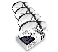 kela 4x Gafas de seguridad SKY | Fabricado en Alemania | Gafas de trabajo con revestimiento antivaho, buena protección lateral | lentes transparentes con patillas ajustables | gafas deportivas
