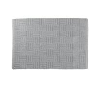 kela Alfombra de baño antideslizante 50 x 80 cm LEANA, alfombra de baño gris, lavable, 100 % algodón, alfombra de baño con diseño trenzado, gris roca