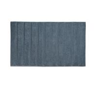 kela Alfombra de baño antideslizante 50 x 80 x 1,6 cm MEGAN, alfombra de baño azul, lavable, algodón reciclado, alfombra de baño con diseño alto/bajo, azul humo