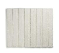 kela Alfombra de baño antideslizante 55 x 65 x 1,6 cm MEGAN, alfombra de baño blanca, lavable, algodón reciclado, alfombra de baño con diseño en relieve