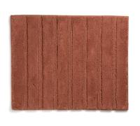kela Alfombra de baño antideslizante 55 x 65 x 1,6 cm MEGAN, alfombra de baño marrón, lavable, algodón reciclado, alfombra de baño con diseño en relieve, terra