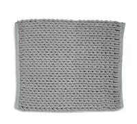 kela Alfombra de baño antideslizante 55 x 65 x 2 cm MARIE, alfombra de baño gris, lavable, poliéster y algodón reciclados, alfombra de baño con estructura de punto
