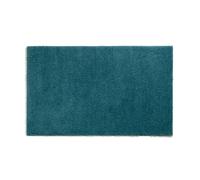 kela Alfombra de baño antideslizante 70 x 120 x 1,5 cm MAJA, alfombra de baño color petróleo, lavable, poliéster reciclado, alfombra de baño mullida