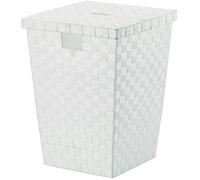 Kela Alvaro kosz na bieliznę z pokrywą biały 23071