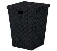 Kela Alvaro kosz na bieliznę z pokrywą czarny 23070