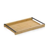kela Bandeja de bambú grande 54 x 34,5 x 4,5 cm KIRIL, bandeja rectangular de madera con asas metálicas, antideslizante