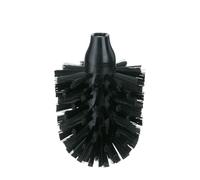 kela Cabezal de cepillo para inodoro LA BROSSE SOFT, cabezal de repuesto para cepillo de inodoro, cerdas de nailon, cabezal de cepillo para inodoro de plástico PET, negro