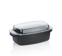 kela Cacerola con tapa 4,5 litros ATURA, cacerola rectangular apta para inducción, olla para guisar apta para horno, fundición de aluminio con revestimiento cerámico, sin PFAS