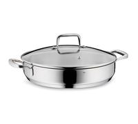 kela cacerola de acero inoxidable con borde de 28 cm de alto FLAVORIA, cacerola de inducción de 3,2L con tapa, válvula de salida de vapor, cacerola sin revestimiento