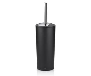 kela Cepillo para inodoro negro mate con recipiente de 36,5 cm, cepillo para inodoro MARTA con cabezal intercambiable, juego de cepillos para inodoro