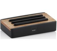 Kela Cube jabonera sin soporte negro-madera 23686