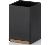 Kela Cube vaso para cepillos de dientes negro-marrón 23687