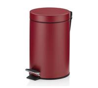 Kela Pedal Bin Mats 3L Cubo de cosméticos Mónaco 3 litros, Metal, Red, One Size