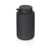 kela Dispensador de jabón Sana, 300 ml, dispensador de jabón de cerámica Negra, Superficie Antideslizante, Botella de Bomba, dispensador de líquido para lavavajillas, Mate