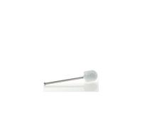 kela Escobilla para inodoro con mango de acero inoxidable de 35,5 cm PULCRO, escobilla para inodoro para portacepillos de 8,5 cm, acero inoxidable 18/10 brillante, blanco
