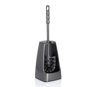 kela Escobilla para inodoro con recipiente abierto por un lado, 38 cm, escobilla para inodoro, juego de escobillas para inodoro LEVIN, gris oscuro