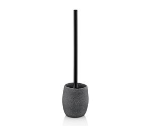 kela Escobilla para inodoro con recipiente de 44 cm RODA, escobilla para inodoro con cabezal intercambiable, juego de escobillas para inodoro, cemento, mango de plástico, gris