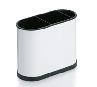 kela Escurridor de cubiertos 22 x 10 x 18 cm BENITO, escurridor ovalado de 3 niveles, soporte para utensilios de cocina, organizador de cocina de metal, blanco