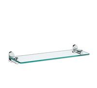 kela Estante de cristal 50 x 14 x 6 cm LUCIDO, estante de ducha sin taladrar, estante de ducha, cristal de seguridad, acero inoxidable 18/10, estante de pared para baño y cocina