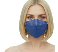 kela FFP2 - Mascarilla respiratoria | 10 unidades | con extensión de gancho para las orejas | fabricado en Alemania | protección climática neutra con capacidad de respiración mejorada | color azul