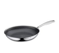 kela FLAVORIA - Sartén de inducción (28 cm, estructura de panal, acero inoxidable, revestimiento de cerámica, mango de acero inoxidable, apta para horno)