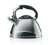 kela hervidor inducción 3L, hervidor flauta acero inoxidable, para todo tipo de placas, con apertura segura de la tapa del caño por botón, VARUS, hervidor de té brillante