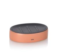 kela Jabonera MATSI de cerámica rosa melocotón, 12,5 x 8,5 x 3 cm, elegante jabonera para baño y ducha