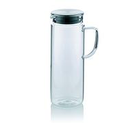 kela 11398 Jarra de cristal para zumo, Tapa de acero inoxidable, 1,6 L, Pitcher