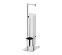 kela Juego de baño con portarrollos y portarrollos de repuesto de 71 cm, escobilla de baño con soporte abierto, disco separador STYLE, metal brillante.
