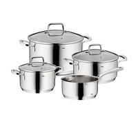 kela Juego de ollas para inducción de 4 piezas FLAVORIA, juego de ollas con tapa de cristal con válvula de escape de vapor, escala interior, sin recubrimiento