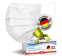 kela, Mascarillas Quirúrgicas, Blanco, Fabricado en Alemania, Mascarilla Medicas Homologadas para Adultos, Material Oeko-tex, CE DIN EN 14683 Tipo IIR - BFE >99,8%, 3 Capas y Sin Grafeno,
