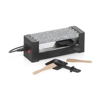 kela mini raclette con placa de granito, raclette 2 personas TOMÜL, acero antiadherente, piedra caliente, 400 vatios, raclette 1 persona