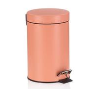 kela Monacoco - Cubo de basura de metal con pedal (3 L, con cubo interior y asa), color rosa