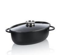 asador kela oval 8 litros ATURA, Horno holandés, asador de hierro fundido con tapa inducción, aluminio fundido recubierto de cerámica, sin PFAS