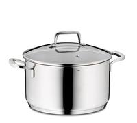 kela Olla para carne 24 cm FLAVORIA, olla para inducción 5,5 l, tapa de cristal con válvula de escape de vapor, escala interior, olla grande, sin recubrimiento