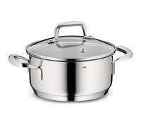 kela olla para freír 20 cm FLAVORIA, olla de inducción 2,4 l, tapa de cristal con válvula de escape de vapor, escala interior, olla pequeña, sin recubrimiento