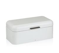 kela Panera con orificios de ventilación, 42,5 x 22,5 x 17,5 cm, Frisca | Blanco, 13 orificios de ventilación, gran panera con tapa abatible, ventilación óptima, el pan comienza a mojar mucho más
