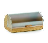 kela Panera de bambú con orificios de ventilación 39 x 25 x 19 cm, caja para pan con tapa abatible, KATANA, conservación del pan