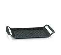 kela Placa para grill Inducción 30 x 24 cm KERROS, esterilla para grill de aluminio fundido con revestimiento cerámico para la cocina, resistente al calor hasta 230 °C, negro