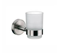 kela Portacepillos de dientes para montaje en pared MARBEA, Ø 6,5 cm, soporte para vasos de cepillado de dientes acero inoxidable 18/10 mate, organizador de baño